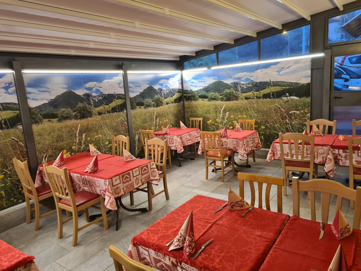 Gli spazi esterni del ristorante